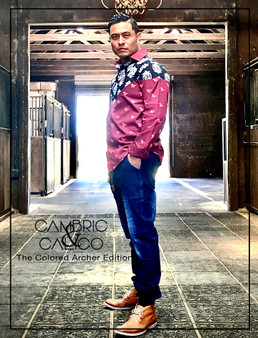 Model Nesto Servan Dressed To Impress in The Blue Denim Patch Jean Joggers