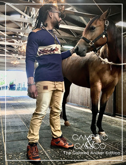 Brand Ambassador Chuckwavy rocking  The Khaki Patch Jean Joggers