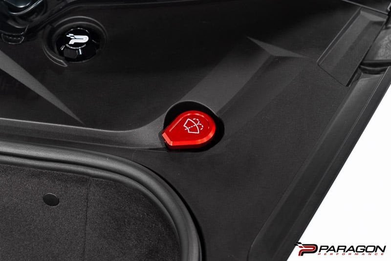 C8 Corvette Washer Fluid Cap Black, Blue, Red