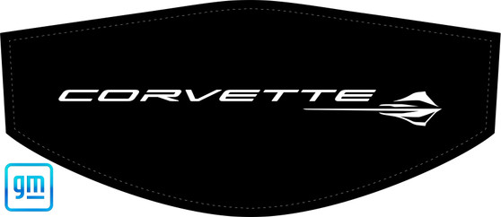 White Corvette Stingray logo C8 trunk cover for engine bay detailing and car shows, White Corvette with Stingray logo on Black cover, C8RallyDriver.com