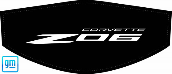 Corvette Z06 logo Trunk Cover for engine bay detailing and car shows on black cover, C8RallyDriver.com