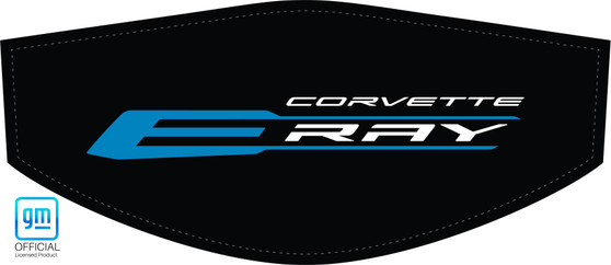 Official Corvette E-Ray C8 trunk cover for engine bay detailing and car shows, Official Corvette Logo for the E-Ray on Black coupe cover, C8RallyDriver.com