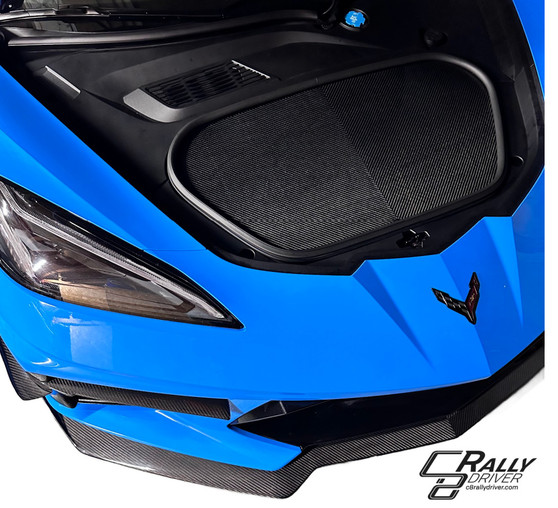 C8 Corvette Carbon Fiber Frunk Cover for z06, ERAY, Stingray coupes and hard top convertible by C8RallyDriver Designs