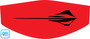 Black Stingray logo C8 trunk cover for engine bay detailing and car shows, black color stingray logo on red cover, C8RallyDriver.com