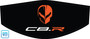 Sebring Orange Jake C8.R logo C8 trunk cover for engine bay detailing and car shows, Factory Color Jake C8.R logo on Black cover, C8RallyDriver.com