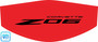 Corvette Z06 logo Trunk Cover for engine bay detailing and car shows on red cover, C8RallyDriver.com