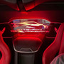 WindRestrictor for Corvette C8 is a licensed GM accessory product that provides ambient lighting in the engine bay.  Red Corvette Stingray Z51 design available at C8RallyDriver.com