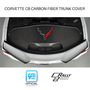 Corvette Carbon Black 70th Anniversary Flags Logo Carbon Fiber Trunk Cover