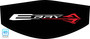 Torch Red E-Ray C8 trunk cover for engine bay detailing and car shows, Factory Color Stingray logo on Black cover, C8RallyDriver.com