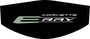 Cacti Green Corvette E-Ray logo C8 trunk cover for engine bay detailing and car shows, Factory Color Stingray logo on Black cover, C8RallyDriver.com