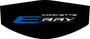 Elkhart Lake Blue Corvette E-Ray logo C8 trunk cover for engine bay detailing and car shows, Factory Color Stingray logo on Black cover, C8RallyDriver.com