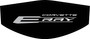 Silver Flare Corvette E-Ray logo C8 trunk cover for engine bay detailing and car shows, Factory Color Stingray logo on Black cover, C8RallyDriver.com