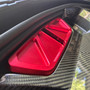 Corvette C8 Latch Plate, Anodized Red Finish, by C8RallyDriver Designs, Fits all 2020+ Corvette C8 Coupes and Hard Top Convertibles, Custom CNC Billet 6061 Aluminum, Stingray, Z51, Z06, Eray, ZR1