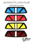 Factory color C8 Corvette Latch Plate Inserts