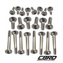 C8 Corvette Engine Bay Dress-Up Bolt Kit in Bright Silver titanium - full fastener set