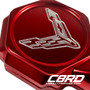 C8RallyDriver C8 Corvette Flags Billet Oil Dipstick Cover for the 2020+ C8 Corvette fits the Stingray, Z06, ERay and ZR1. It is machined from 6061 billet aluminum.  The C8 Corvette Billet Oil Dipstick Cover was designed in-house by C8RallyDriver Designs to compliment the Corvette C8 styling and C8Rally Driver billet accessories. Officially Licensed GM Product in clear anodized red finish.