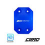 C8 Corvette E-Ray Access Covers, anodized blue, engraved E-Ray logo, billet aluminum, GM Officially Licensed