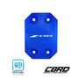 C8 Corvette Z06 Access Covers, anodized blue, engraved Z06 logo, billet aluminum, GM Officially Licensed