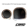 C8RallyDriver C8 Corvette HTC Fast Access Covers are the perfect gift or custom accessory for the Corvette Stingray, Z51, Z06, ZR1, ERay, Grand Sport owner.  Available in anodized red, blue, black and clear silver surface finishes for all hard top convertible C8 Corvettes. Clear acrylic window allows viewing of custom fluid caps and engine bay upgrades. Anodized Silver with carbon inserts.