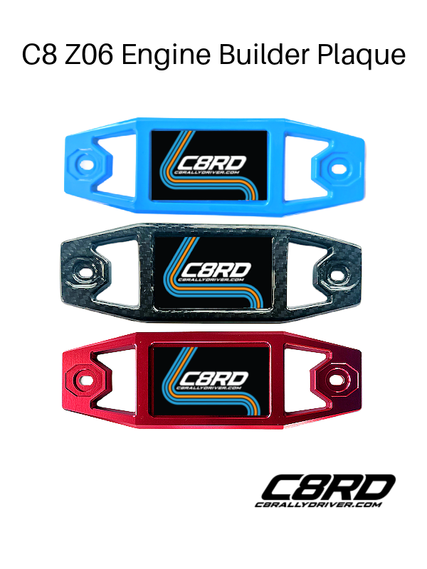 C8 Corvette Z06 Engine Builder Plaque