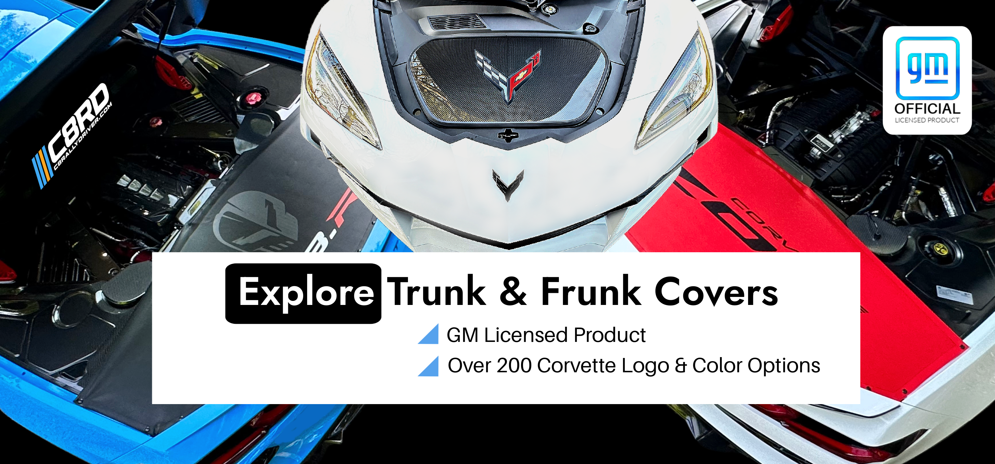 C8 Corvette Trunk Frunk Covers C8RallyDriver GM Officially Licensed Product