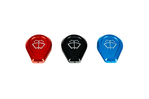 C8 Corvette Washer Fluid Cap - Black, Blue, Red