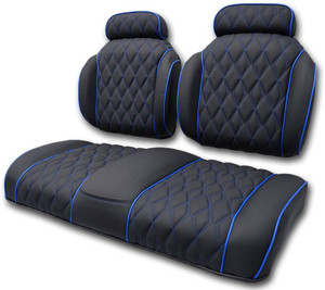 Suite Seats Villager - Fully Custom Golf Cart Seat Cushions - CLUB CAR -  WHEELZ Custom Carts