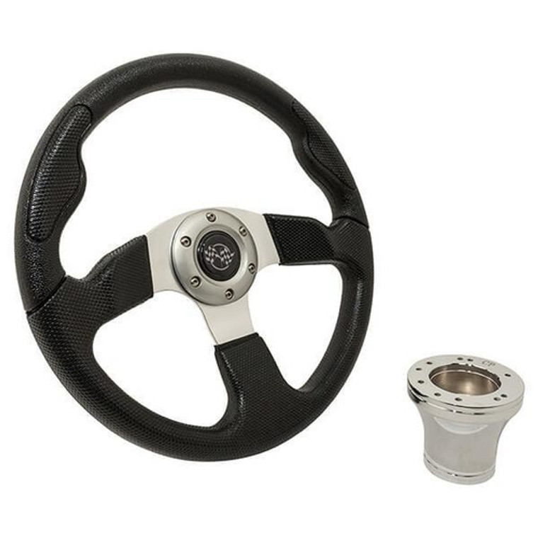 Steering Wheel Kit, Black/Sport 13.5 W/Chrome Adapter, Cc Pr
