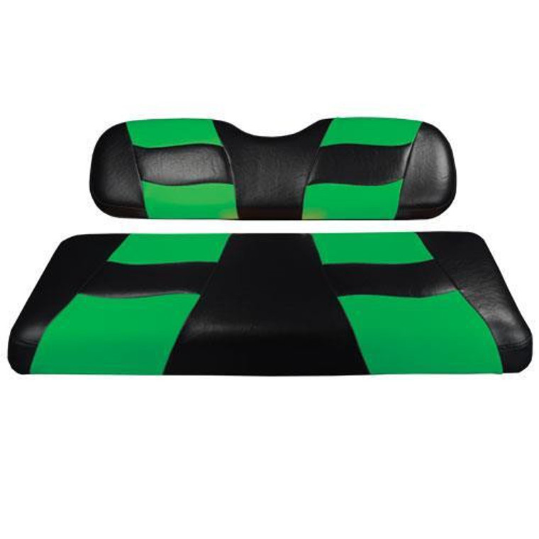 Riptide Black/Limecool Grn Two-Tone Rear Seat Covers G150