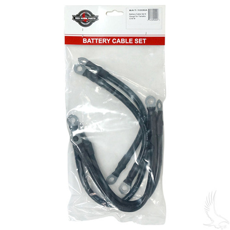 Battery Cable SET, Includes (3) 12" (2) 9" 4 gauge, Yamaha G14/G16 36V 94+