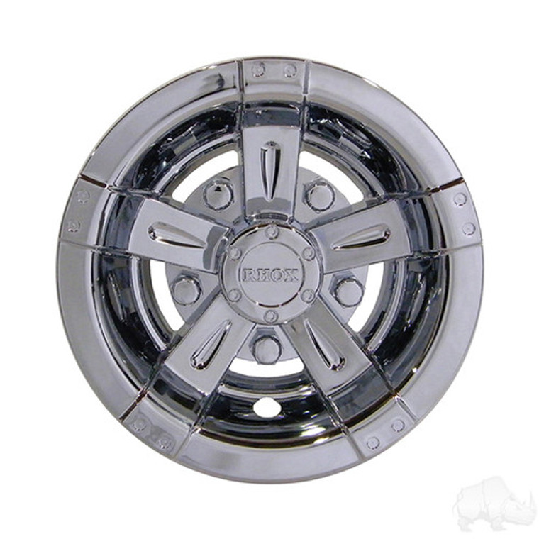 Golf Cart Wheel Cover, 10" Vegas Chrome standard 10" wheels