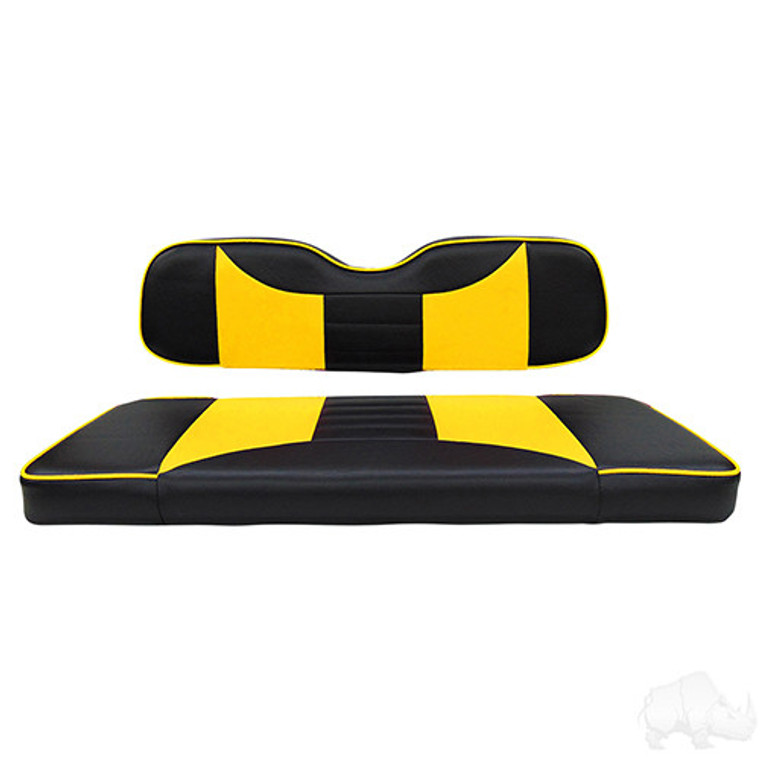 RHOX Rhino Seat Box Kit, Rally Black/Yellow, E-Z-Go TXT 96+