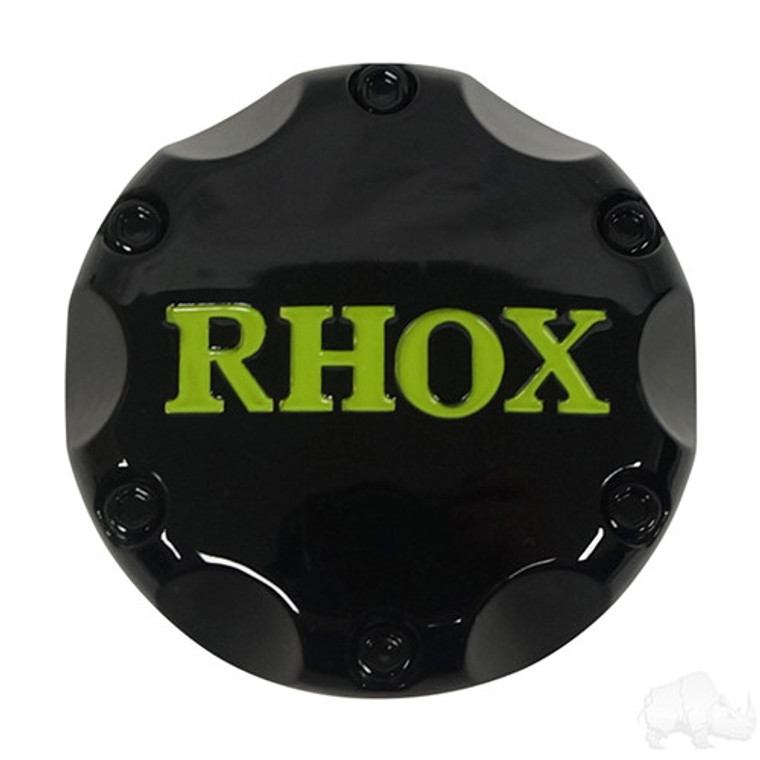 Center Cap, Black with Green RHOX