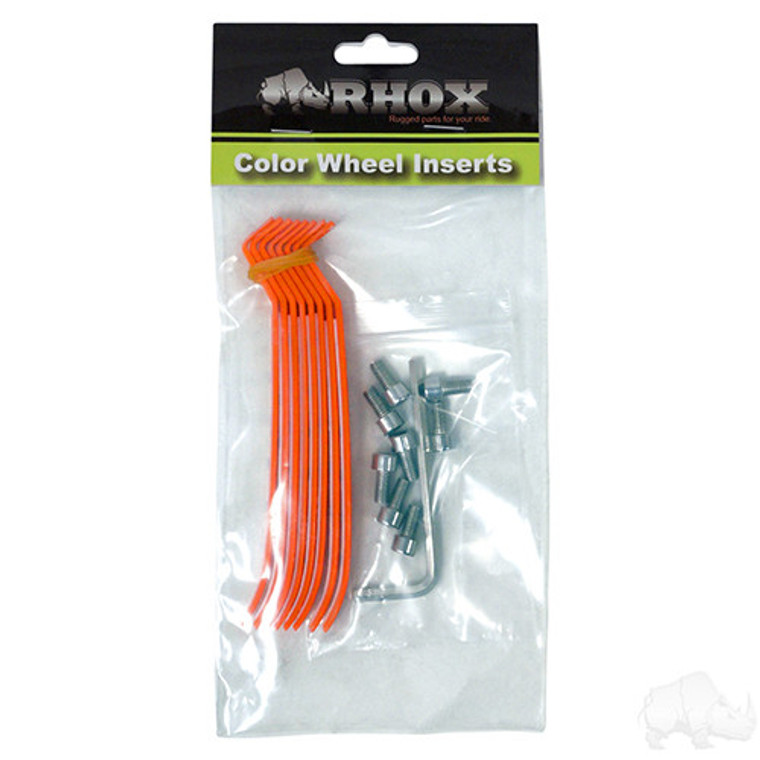 RHOX Color Wheel Insert, Orange, Bag of 8 for RX150 Series Wheels