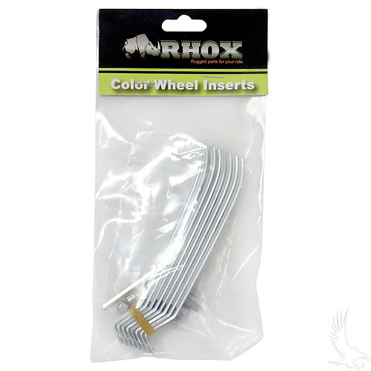 RHOX Color Wheel Insert, Silver, Bag of 8 for RX150 Series Wheels