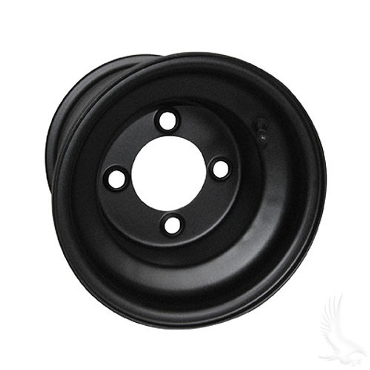 Steel, Black, 8x7 Standard Standard 8" Golf Cart Wheel