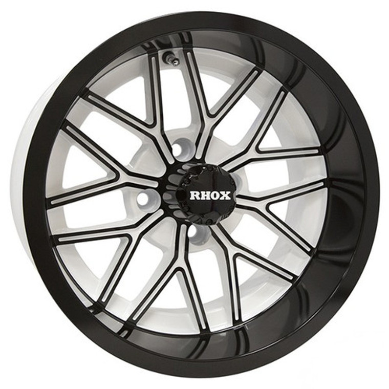 RHOX RX281, White with Gloss Black, 14x7 ET-25