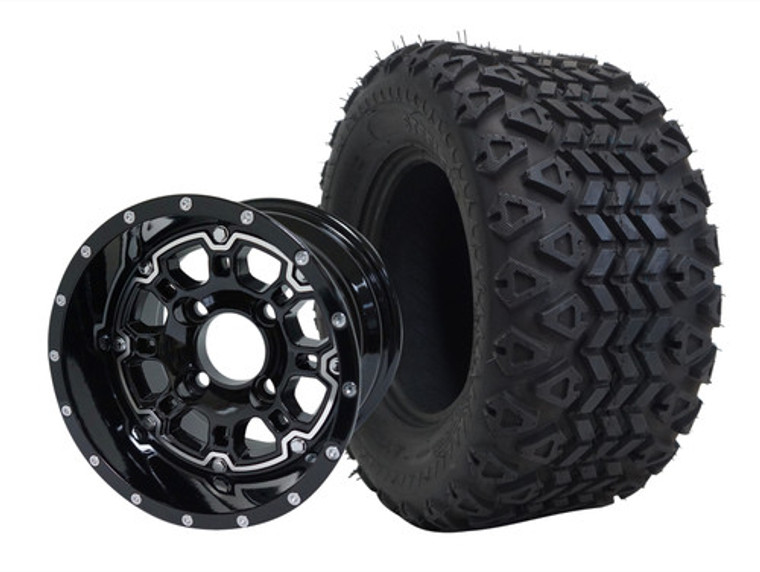 WH1007 10" Panther - Black and TR1007 20" X10 -10 DOT All Terrain Tire