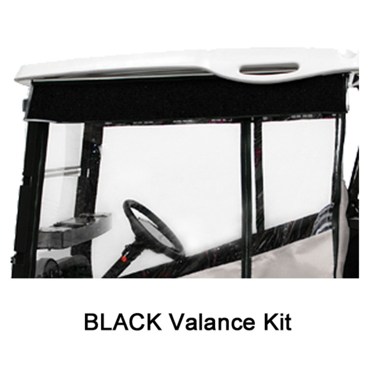 Red Dot Chameleon Valance With Black AllGuard Fabric For Yamaha Drive2 (Years 2017-Up)