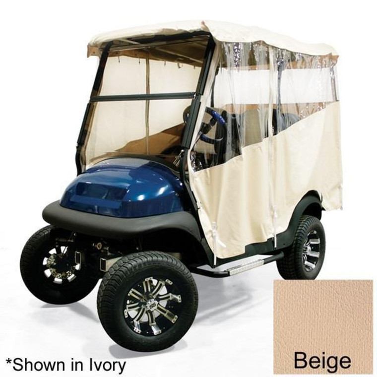 E-Z-GO TXT Beige 4-Passenger 3-Sided Over-The-Top Enclosure