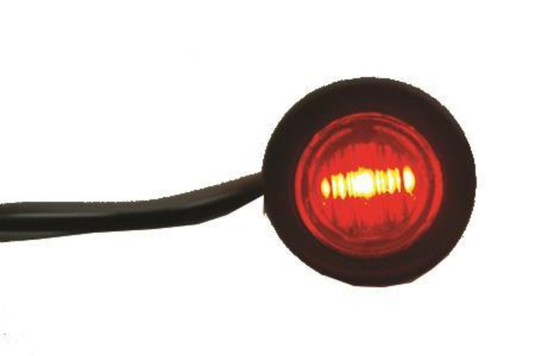 Red 3/4″ LED Round Light with Rubber Gasket Waterproof