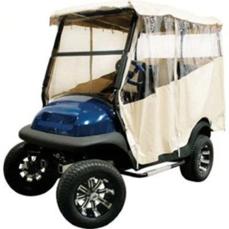 Club Car Carryall 500 White 3-Sided Straight Back Over The Top Enclosure (Years 2014-Up)