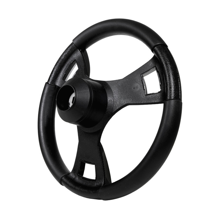Gussi Italia® Model 13 Black/Carbon Fiber  Steering Wheel For E-Z-GO