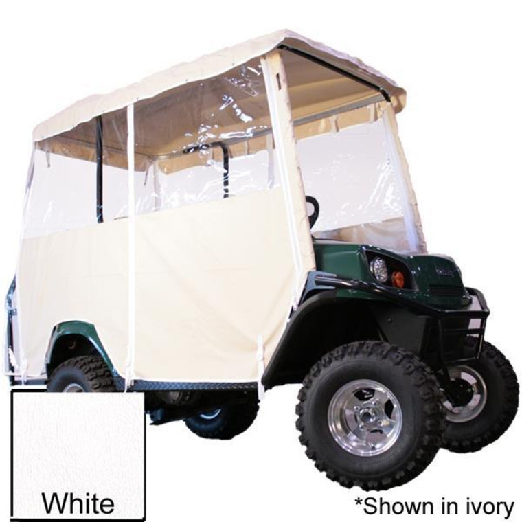 White 4-Passenger Over-The-Top Vinyl Enclosure For Club Car Villager w/80″ Stretch/Eagle Top
