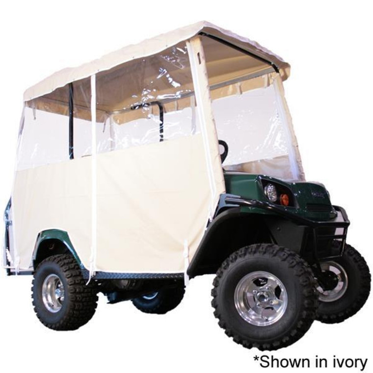 Ivory 4-Passenger Over-The-Top Vinyl Enclosure For Club Car Villager w/80" Stretch/Eagle Top
