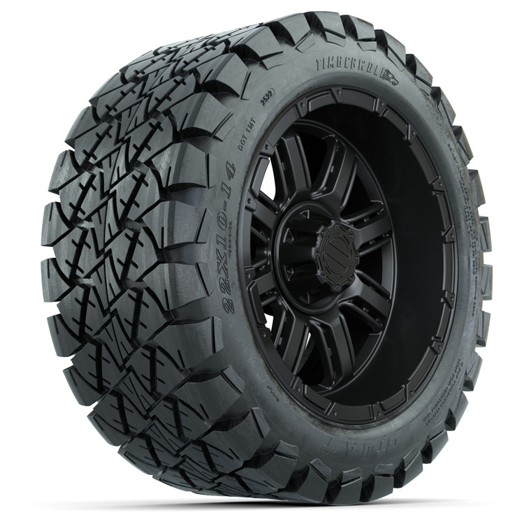 Set of (4) 14 in GTW Transformer Wheels with 22x10-14 GTW Timberwolf All-Terrain Tires