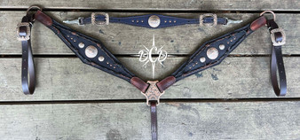 “Fenced In Navy” Breastcollar