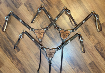 Buckstitch Center engraved Award Gladiator Breastcollar **Minimum 4***