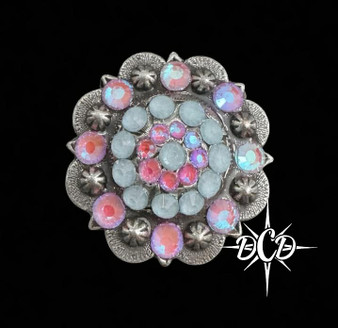 Turquoise/Pink PONY/Mini  Name Noseband