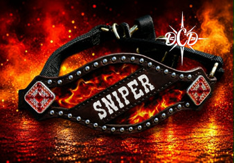 Flame Spotted Name Noseband